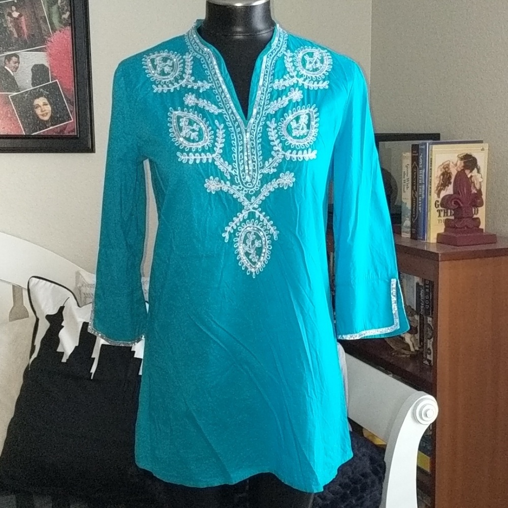 Turquoise Blue Tunic by Chico's